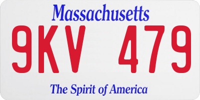 MA license plate 9KV479