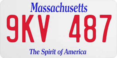 MA license plate 9KV487