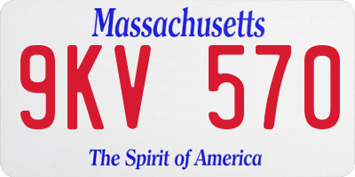 MA license plate 9KV570
