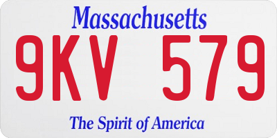 MA license plate 9KV579