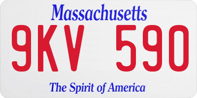 MA license plate 9KV590
