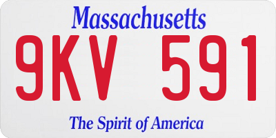 MA license plate 9KV591
