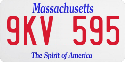 MA license plate 9KV595