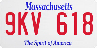 MA license plate 9KV618
