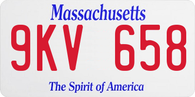 MA license plate 9KV658