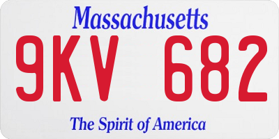 MA license plate 9KV682