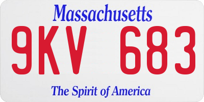 MA license plate 9KV683
