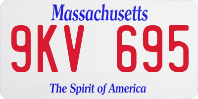 MA license plate 9KV695