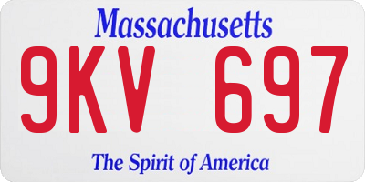 MA license plate 9KV697