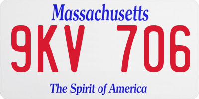 MA license plate 9KV706