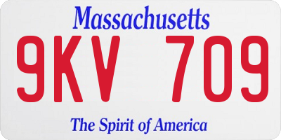 MA license plate 9KV709
