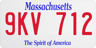 MA license plate 9KV712