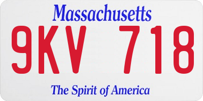 MA license plate 9KV718