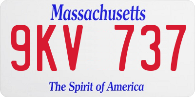 MA license plate 9KV737