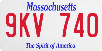 MA license plate 9KV740
