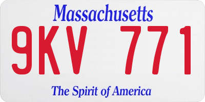 MA license plate 9KV771
