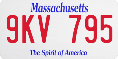 MA license plate 9KV795