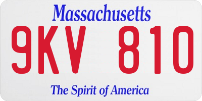 MA license plate 9KV810