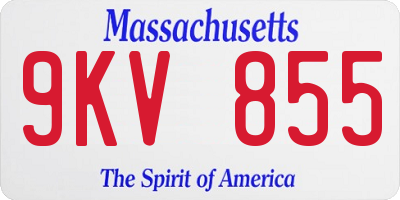 MA license plate 9KV855