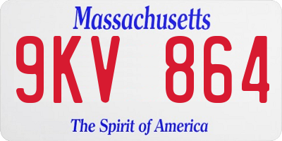 MA license plate 9KV864