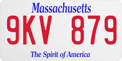 MA license plate 9KV879