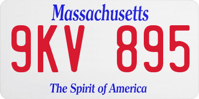 MA license plate 9KV895