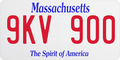 MA license plate 9KV900