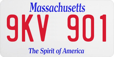 MA license plate 9KV901