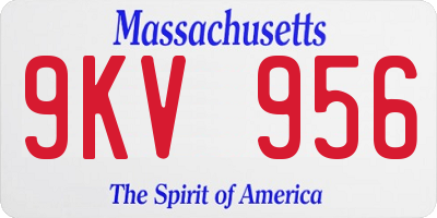 MA license plate 9KV956