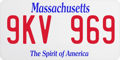 MA license plate 9KV969