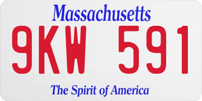 MA license plate 9KW591