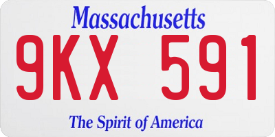 MA license plate 9KX591