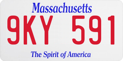 MA license plate 9KY591
