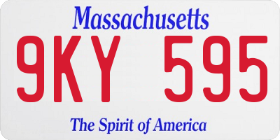 MA license plate 9KY595