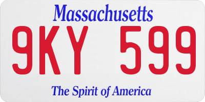 MA license plate 9KY599
