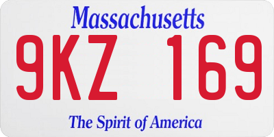 MA license plate 9KZ169