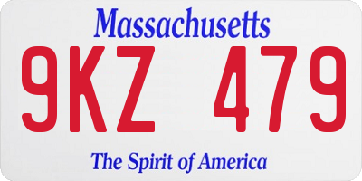 MA license plate 9KZ479