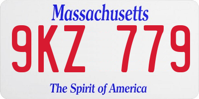 MA license plate 9KZ779