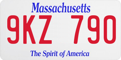 MA license plate 9KZ790