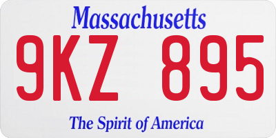MA license plate 9KZ895