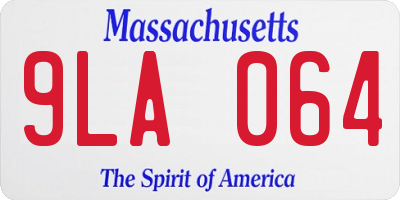 MA license plate 9LA064