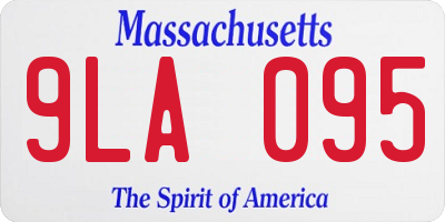 MA license plate 9LA095