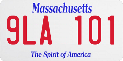 MA license plate 9LA101