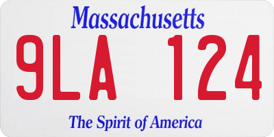 MA license plate 9LA124