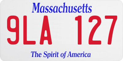 MA license plate 9LA127