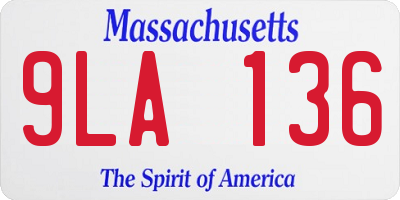 MA license plate 9LA136