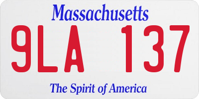 MA license plate 9LA137