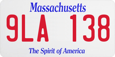 MA license plate 9LA138