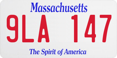 MA license plate 9LA147