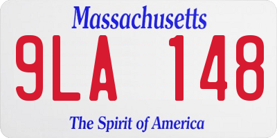 MA license plate 9LA148